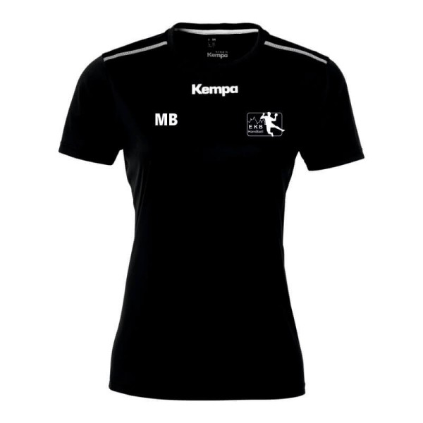Poly Shirt Damen / schwarz
