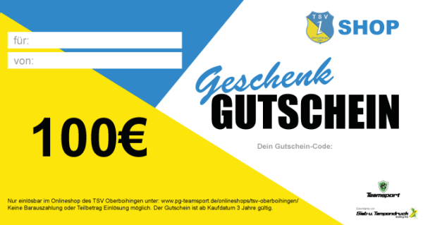 100,00€ Geschenk Gutschein