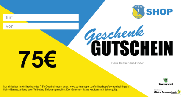 75,00€ Geschenk Gutschein