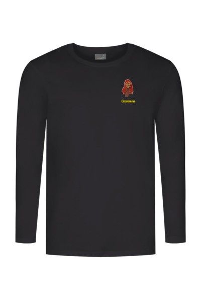 Herren T-Shirt Longsleeve / schwarz
