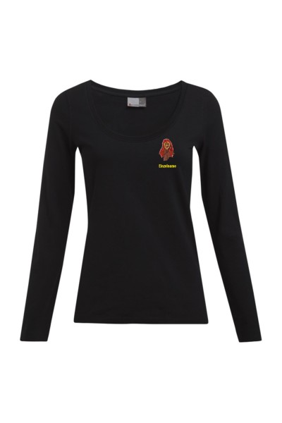 Damen T-Shirt Longsleeve / schwarz